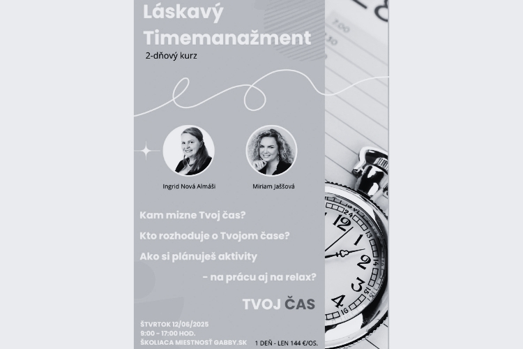 Láskavý TIMEMANAŽMENT 2 dňový kurz