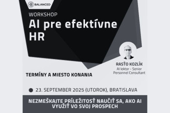Workshop AI pre efektívne HR I  Banská Bystrica I Bratislava 