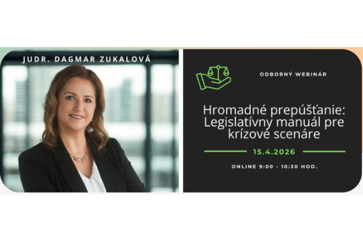 Odborn&yacute; webin&aacute;r: Hromadn&eacute; prep&uacute;&scaron;ťanie: Legislat&iacute;vny manu&aacute;l pre kr&iacute;zov&eacute; scen&aacute;re